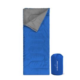 Oventure slaapzak SleepPlus - blauw | 3-seizoenen slaapzak | Comfortabel tot 8 °C | Voor kamperen, logeren en festivals