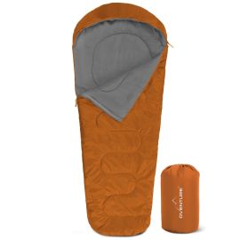 Oventure mummy slaapzak SleepPlus - oranje | Comfort tot 6 °C | Lichtgewicht en compact | Voor kamperen en backpacken